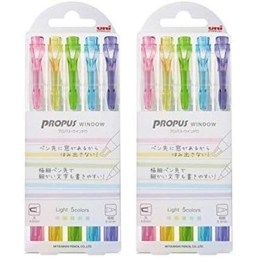 Mitsubishi Pencil Color Marker Propus Window Light 5 Colors PUS103T5C2 ( 2)