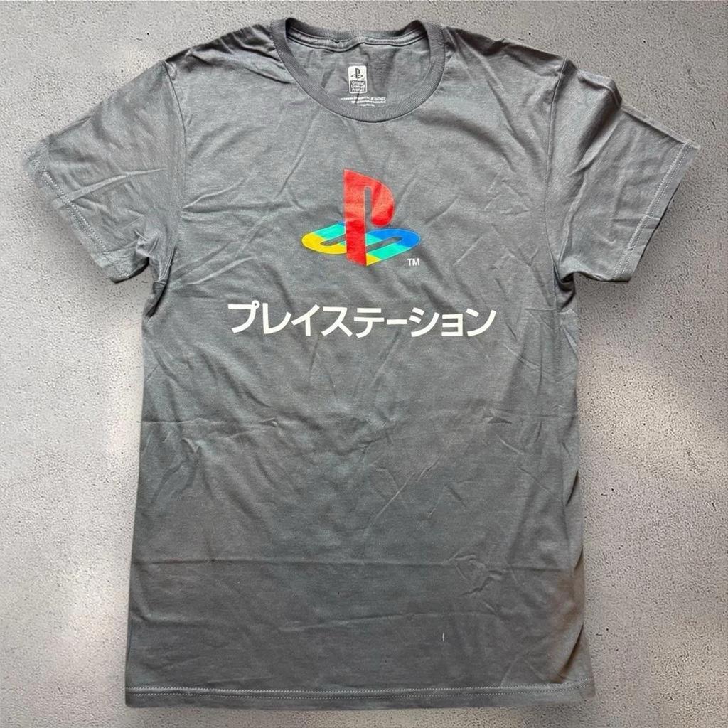 PlayStation Logo T-Shirt Herren Klein Grau Sony Gamer Grafik-T-Shirt