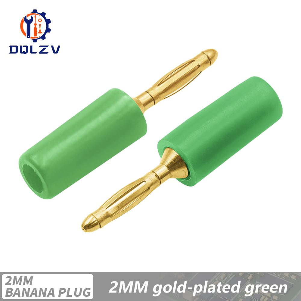 Audio Speaker Screw Banana Gold Plate Plugs Connectors Mini 2MM Banana Plug For Banana Socket