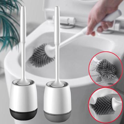 Toilettenbürstenhalter-Set für Badezimmer, Silikon-Bürstenschüssel, Toilettenbürste