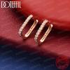 Xiaomi 925 Sterling Silver Delicate Square Zirconia Earrings for Women, Fashionable Wedding Party Gift Jewelry