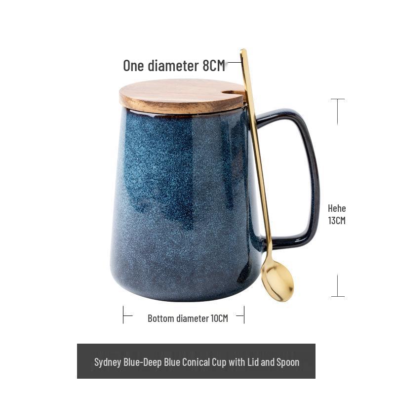 Nordic Retro Large Capacity Ceramic Mug – European Style Belly Cup for Couples