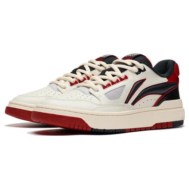 New LiNing Rookie 2 Cushioning, Wear Resistant Low Top Basketball Shoes Men's White Red ABCT039-1