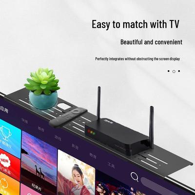 Punch-Free Metal TV Top Shelf & Router Storage Rack