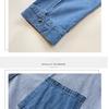 Denim Shirt Women's Spring and Autumn Large Loose Long-sleeved Shirt Striped Shirt Versatile Casual Tops