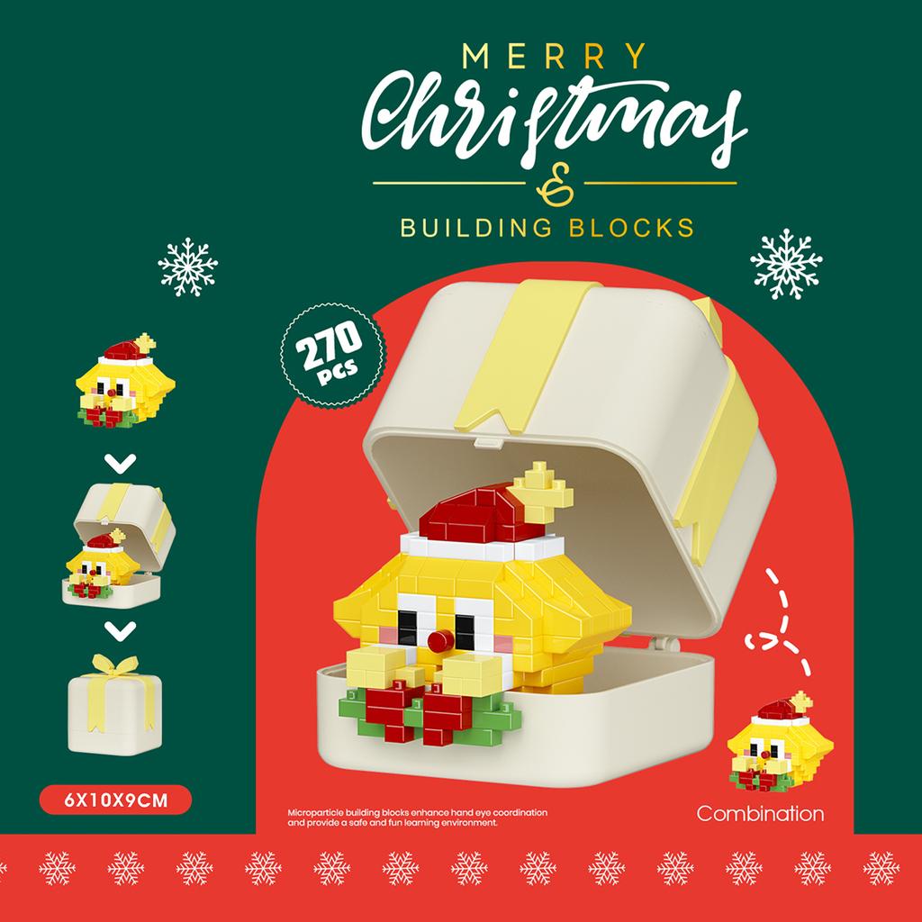 Non-Toxic Christmas Gift Box Kids Toys Building Blocks Santa Claus Elk Snowman Mini Bricks Christmas Decorations