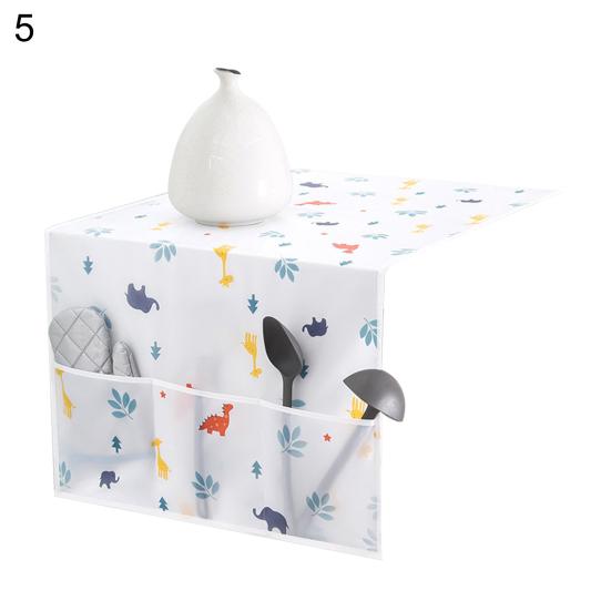 Moisture Proof Refrigerator Dust Cover Foldable PEVA Convenient Practical Refrigerator Cloth for Home