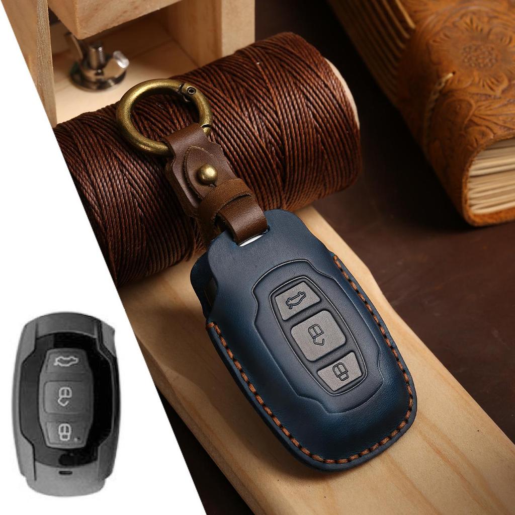 Etui na kluczyk BYD: Torba z prawdziwej skóry na pilota do Surui S6, Sirui G5, Old E5, Qin Song Tang