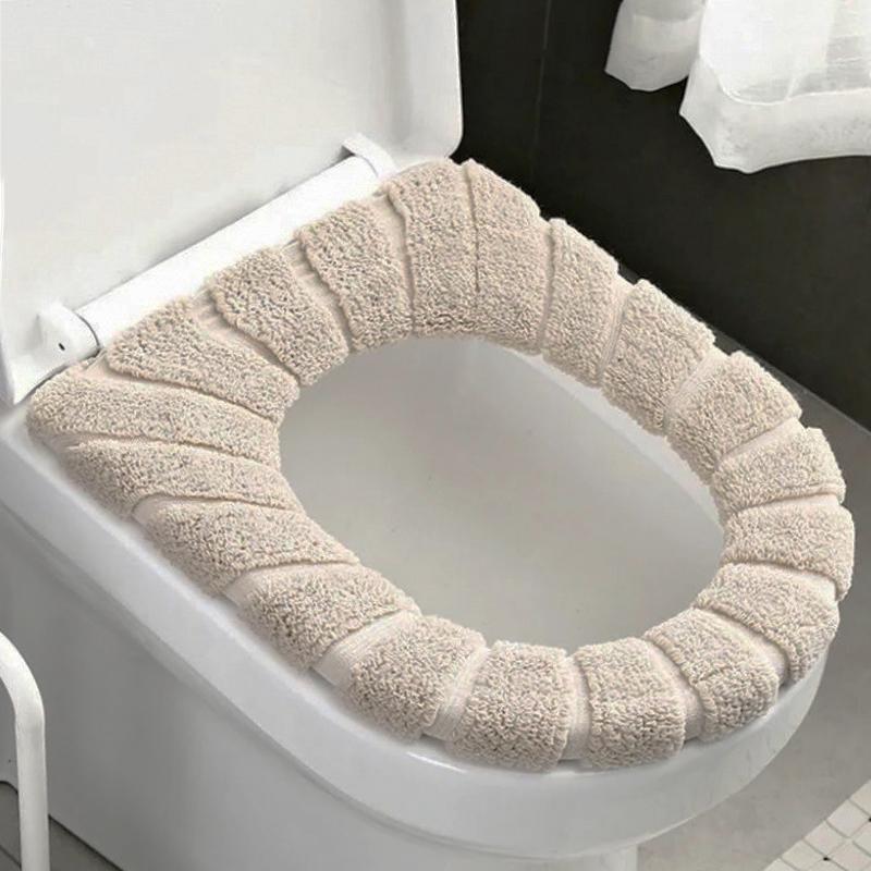 Washable Winter Warm Toilet Seat Cover Universal Cushioned Seat Cover for Toilet Bathroom Toilet Lid Accessories MTGT01