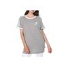 Adidas Originals Trefoil Striped Logo Print Sports Training Crew Neck Short Sleeve T-Shirt Women Tops Gray BK7131