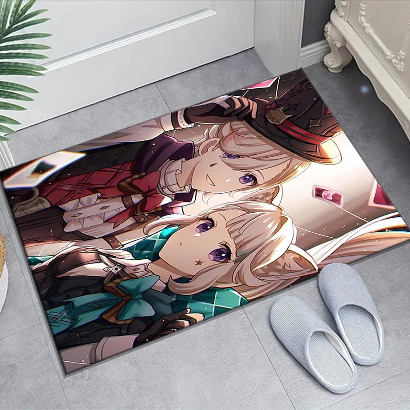 1pc Genshin Impact Lyney Lynette Design Area Rug - Non-Slip, Soft & Cozy Floor Mat for Living Room, Bedroom, Office - Indoor/Outdoor Decorative Carpet