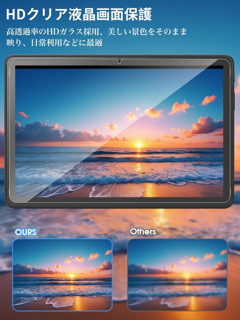 For HD 10 Film 2023 Model Tempered Glass Protective Film 9H Hardness HD 10 2023 Film 10 Inch Salywin Shock Protection Good Transparency Water and Oil