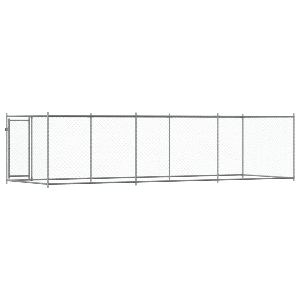 Vidaxl Dog Cage, With Door, Grey, 6X2X1.5 M, Steel