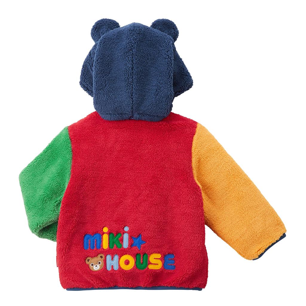 MIKI HOUSE Boa Fleece Jumper, Outerwear, for Boys and Girls, Baby, Kids, Children's Clothing, 90cm, Multicolor, 13-3702-381