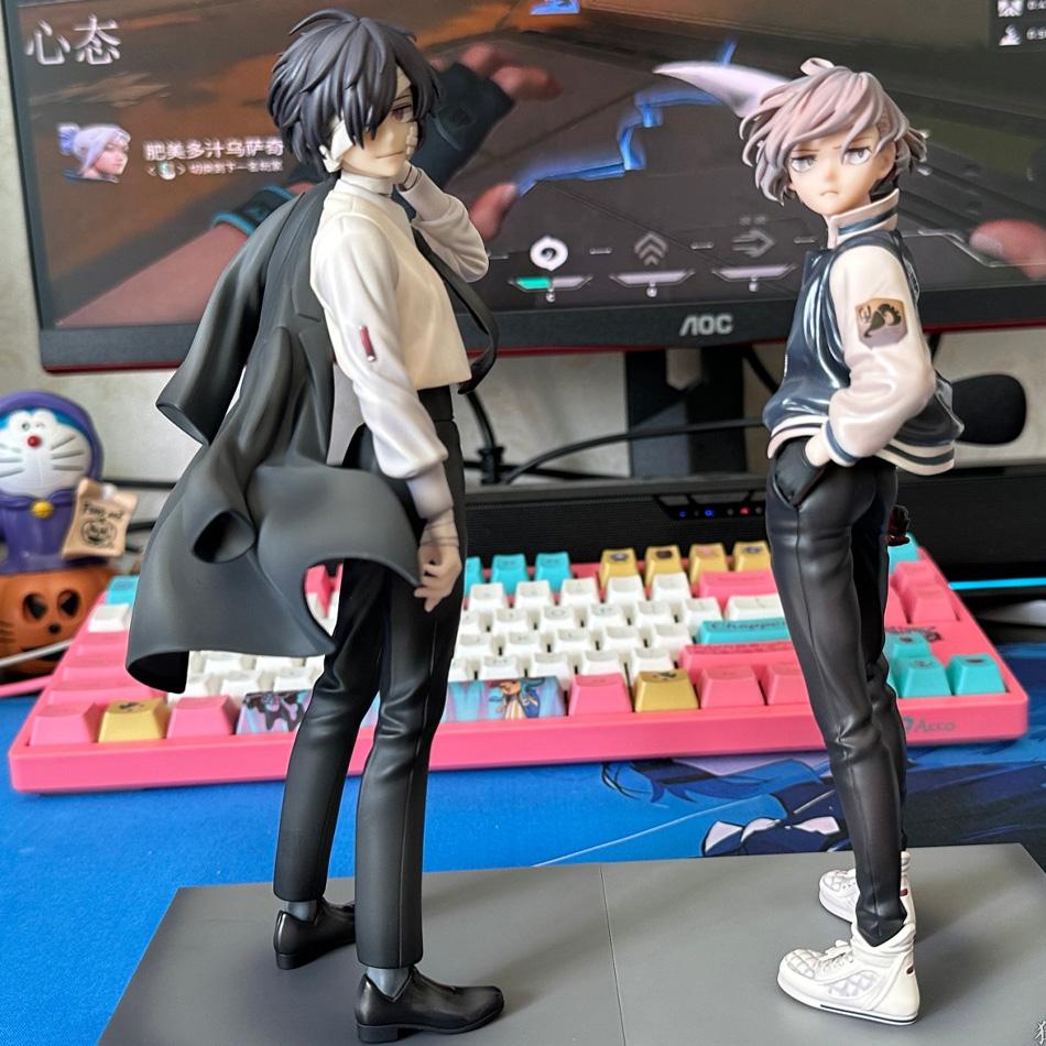 Bungou Stray Dogs Anime Figure Look Up Nakajima Atsushi Action Figure Q Version Dazai Osamu Figurine PVC Toy Collection Gifts