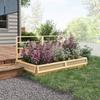 Raised Garden Bed Planter Box Herb Bed, Weather-Resistant, 1 Trellis, 183 x 98.5 x 95 cm, Natural