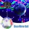 Disco Mirror Ball Party Shiny Ball Stage Light Rotating Glass Ball Retro Reflective KTV DJ Lights Home Festival Christmas Decor