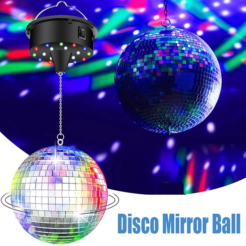 Disco Spiegelkugel Party Glänzende Kugel Bühnenlicht Rotierende Glaskugel Retro Reflektierend KTV DJ Lichter Heim Festival Weihnachtsdeko