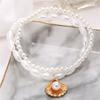 Modyle New Fashion Bohemian Simulated Pearl Chain Wedding Anklet Bracelet for Women Gold Color Shell Pendant Anklet Jewelry Gift