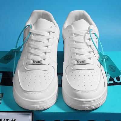 Atmungsaktive Nischendesign-Sinn dicksohlige weiße Schuhe Damen 2025 Frühling und Sommer neu vielseitige leichte Board-Schuhe Freizeitschuhe Herren