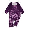 Christmas Printed Round Neck Parent-Child Long Sleeve Long Pants Home Clothes Set