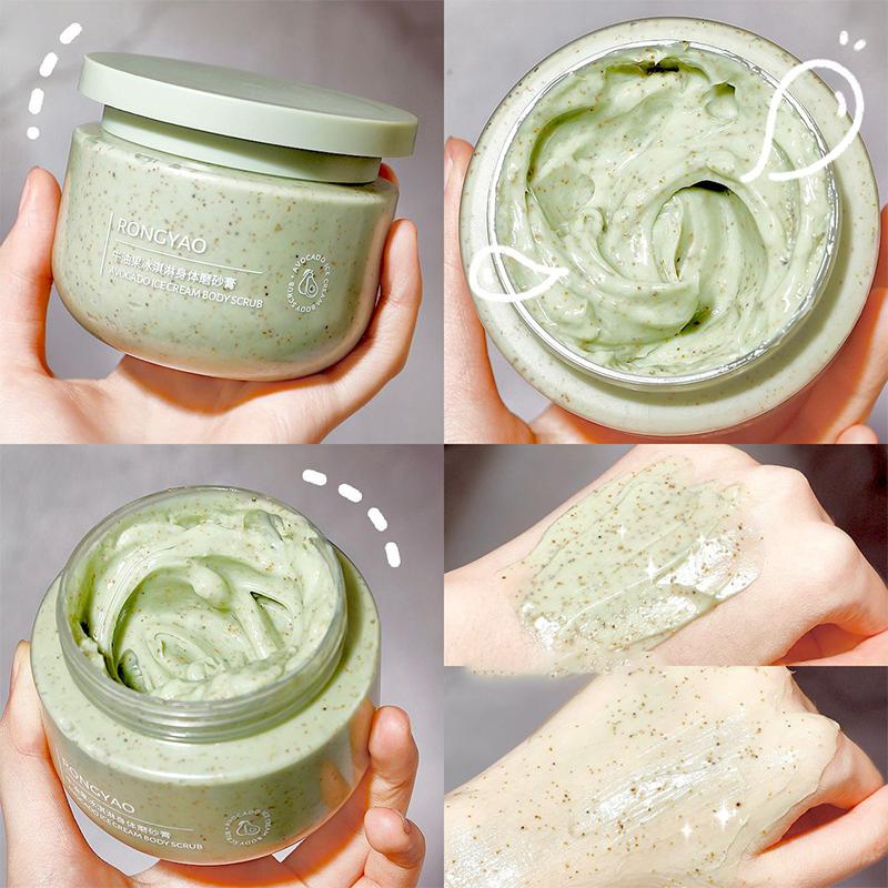 Avokado Iskrem Skrubb 250G Myk Eksfolierende Dyprensende Aminosyre Skrubb