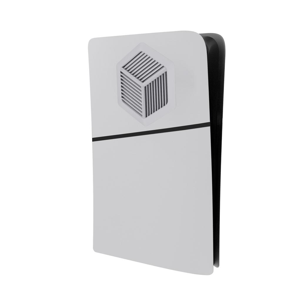 Čelní panel konzole PS5 Slim, levý a pravý horní kryt, bílý náhradní boční kryt s chladicími otvory, prachotěsné krycí desky z ABS plastu