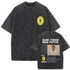 Camiseta Gráfica de Rapper Vintage Lavada Cara de Bad Bunny DeBi TiRAR MaS FOToS Impresión DTMF Camisetas Hombre Hip Hop Retro Camiseta Oversize