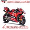 Maisto 1:18 Ducati Lenovo Team  #1 Francesco Bagnaia #23 Enea Bastiani Simulation Alloy Die-cast Motorcycle Racing Model Toy