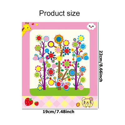 5~10sheet Button Stickers Toy Children Developmental Sticker Game Handmade DIY Stickers Cartoon Pattern Painting Fun TMZ