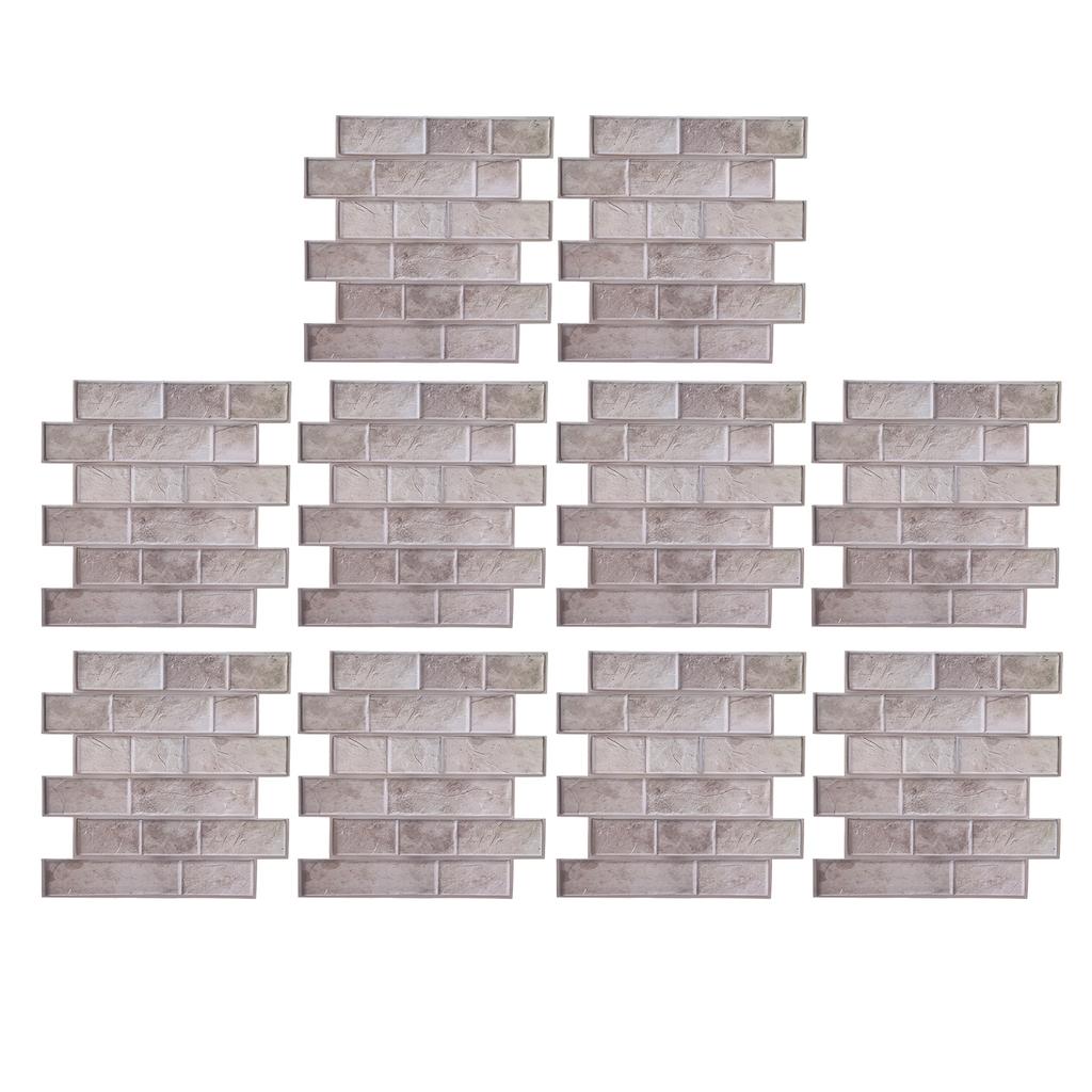 10Pcs Wall Sticker Self Adhesive Wallpaper 3 Dimensional Ceramic Tile Stickers Decoration