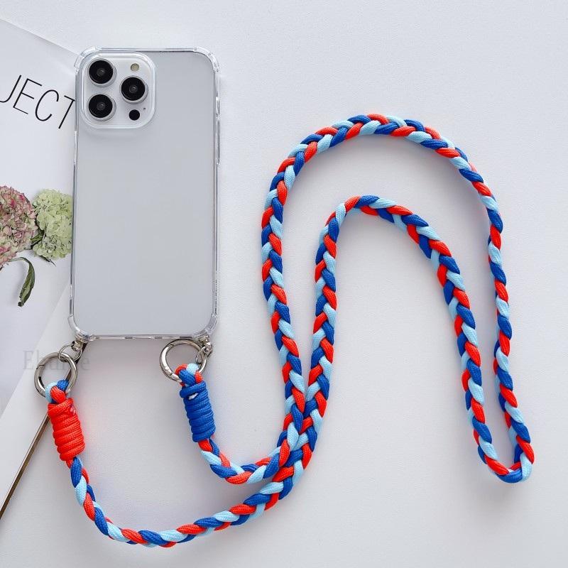 

Crossbody Lanyard Case for OPPO Realme 10 11 9 8 C55 C53 C35 C31 C33 Find X6 X5 Lite X3 Pro Braid Strap Cord Transparent Cover Realme C35&case and lanyard