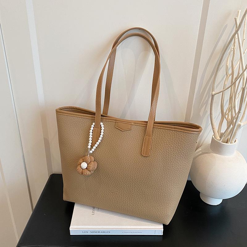 Large Capacity Bag Women's Summer New Casual Simple Shoulder Bag Commuter Tote Bag