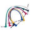 6Pcs Guitar Patch Cable Instrument Connector Right Angle Guitar Pedal Cable Effect Cable Low Noise Shielded Cable Leads