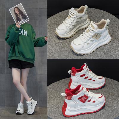 9972 Leather High-top Shoes Children's New Popular Versatile Spring and Autumn Platform Sports and Leisure Shoes