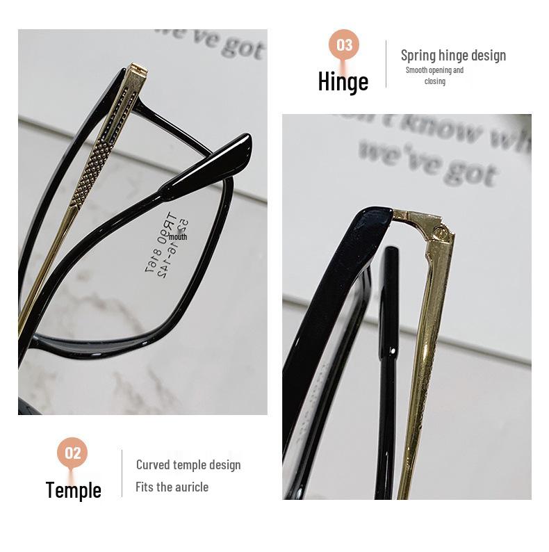 TR90 Retro Square Anti-Blue Light Glasses - Unisex Non-Prescription Frames for Students