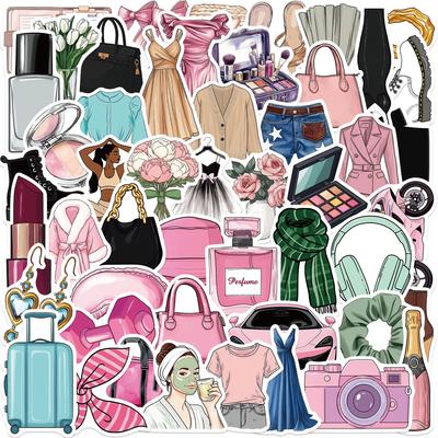 50 Kreslené Dívčí Téma Graffiti Samolepky Ozdobte Kytaru Notebook Kufr Osobnost DIY