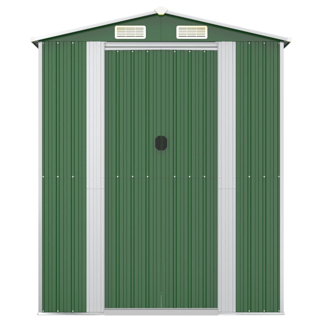 Vidaxl Garden Shed, Green, 192X191X223 Cm, Galvanized Steel