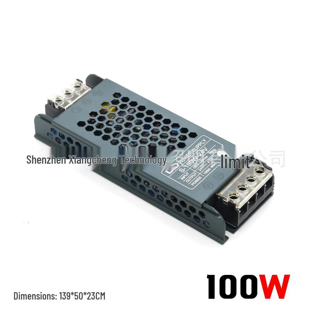 Ultra-Thin Black King Kong LED Transformer: 220V-12V/24V Power Supply for Low Voltage LED Strip