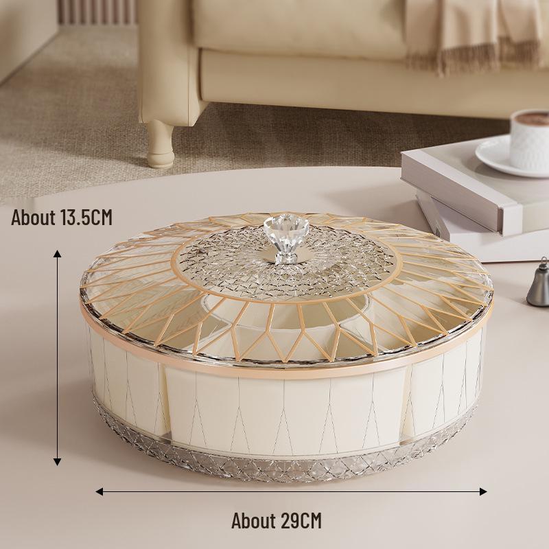 Elegantní miska na ořechy a sladkosti: Uzavíratelný talíř na ovoce a krabička na svačiny pro konferenční stolek