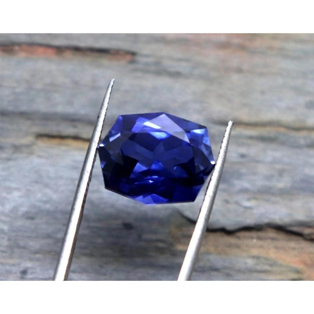 Natural Ceylon Fancy Cut Blue Sapphire 20 Ct Certified Loose Gemstone