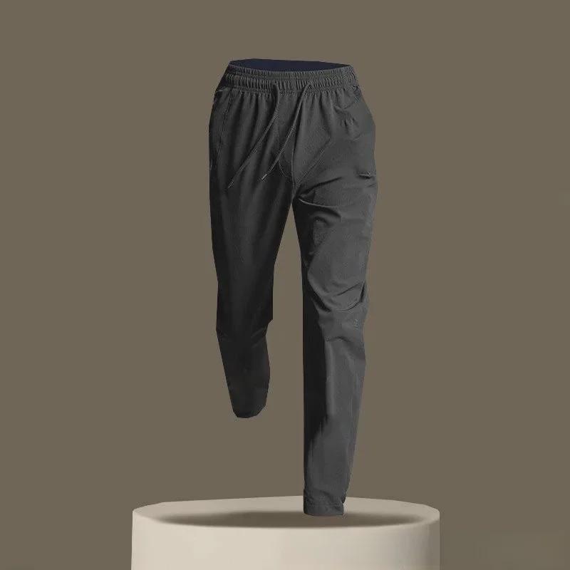 Schnelltrocknender Trainingsanzug mit halbem Reißverschluss für Herren: Langarmshirts & Hosen für Laufen & Fitness