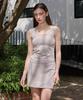 BELLIALEU Plain Corset Dress-Ash Beige