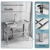 Lantuan Stainless Steel Kitchen Sink with Stand and Hot/Cold Faucet