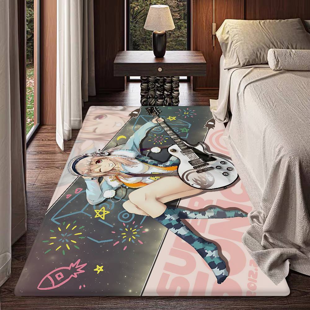 S-Super Sonico Hallway Carpet INS Style Soft Bedroom Floor House Laundry Room Mat Anti-skid Bedside Area Rugs