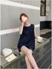 Women's Petite Denim Vest & Shorts Set - Slimming Casual Summer 2026 Two-Piece
