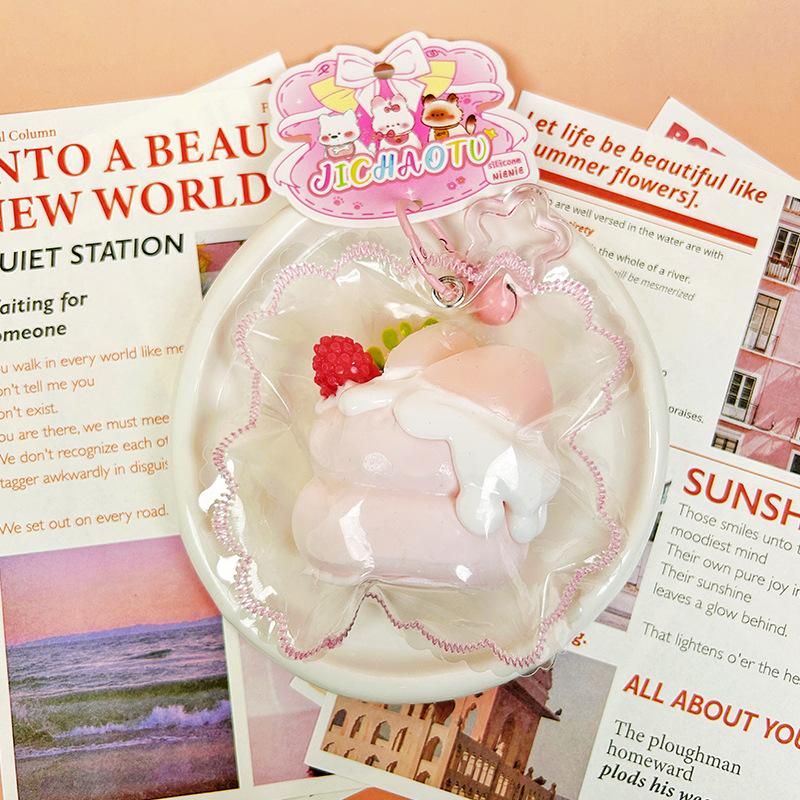 Trendy Food-Grade Silicone Peach Squeeze Toy Q-Elastic Stress Relief Toy Stress Relief Gadget