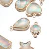 10pcs/5pcs Shell Pendant Love Heart Star Rectangle Copper Charms for DIY Earrings Bracelet Necklace Jewelry Making DIY Wholesale