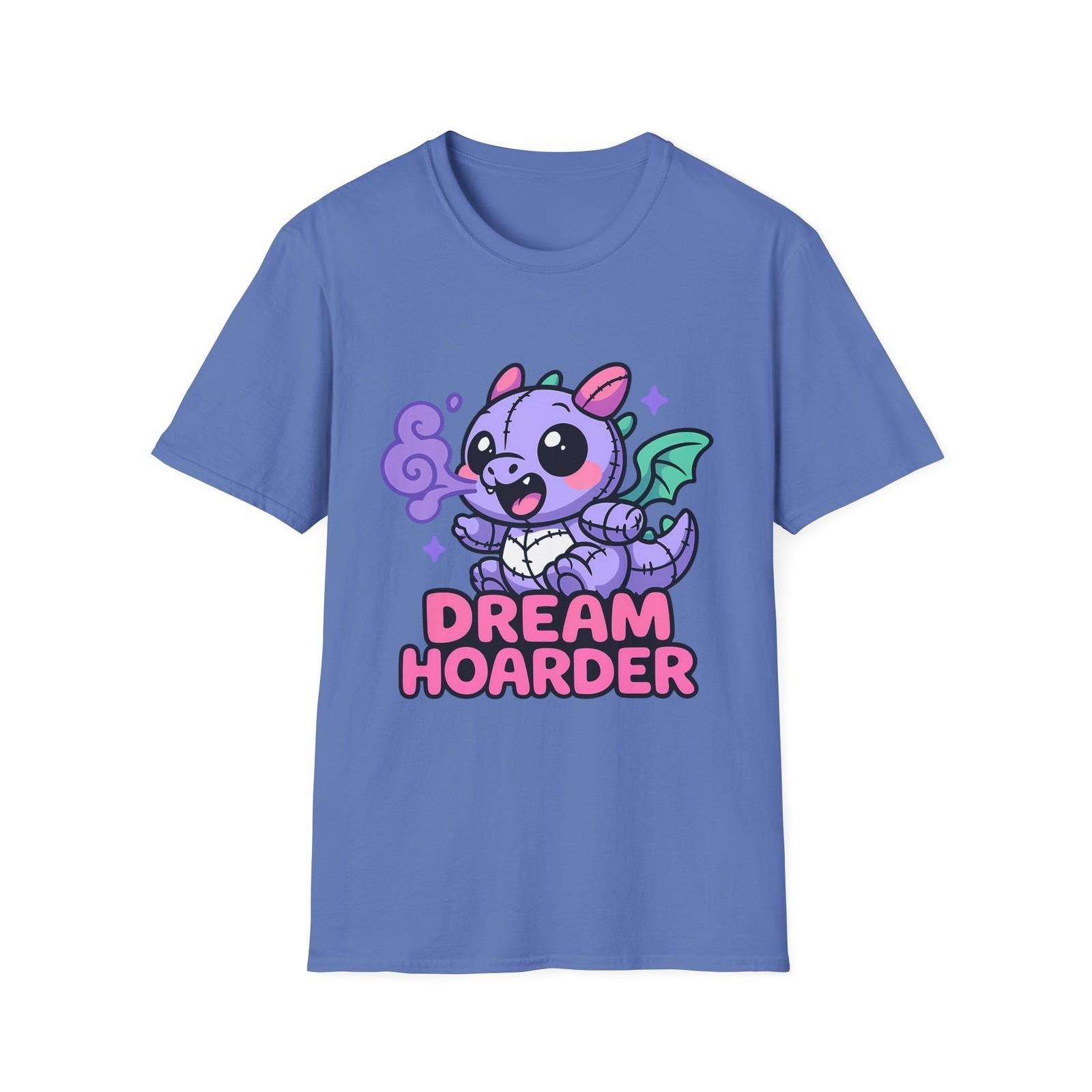 Unisex Softstyle T-Shirt Mens Womens Tees Top Chibi Plush Dragon Lavender Funny Dream Hoarder 4XL