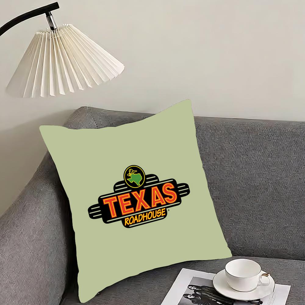 Classic TTexas RRoadhouse Cushion Cover Elegant Comfort Pillowcase Sofa Bed Doublesided Printed Invisible Zipper Home Decor